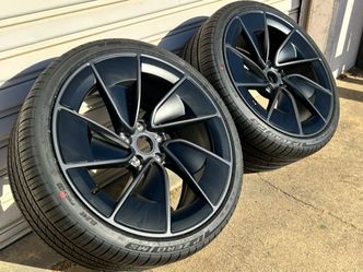 FREE DELIVERY 2x TWO REAR OEM 2026 Tesla Model 3 Performance Warp Wheels PIRELLI A/S 275/30/20