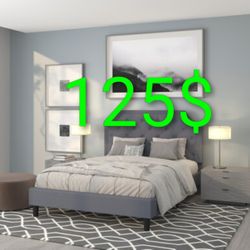 Cama Queen Queen Size Bed Frame Brand New In The Box Queen Bed Queen Bed Frame Gray Bed Frame 🆕