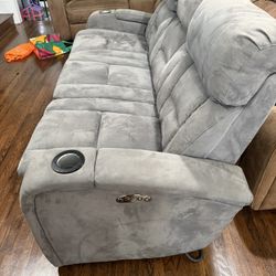 3 Seats Like New Power Recliner Sofa