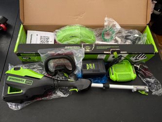 Greenworks Pro 60V Attachment Capable 16" String Trimmer with Battery and Charger ST60L413