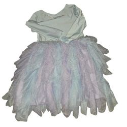 Girls Long Sleeve Frozen Dress With Tutu And Ruffles Elsa 
