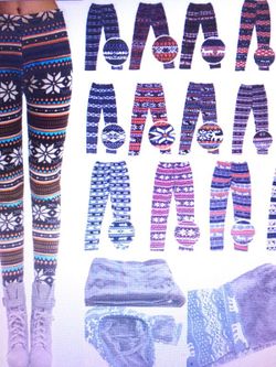 Winter legging Basic and mix design fleece
