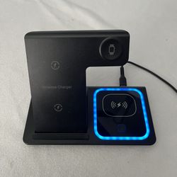  WIRELESS FOLDING 15W FAST CHARGING MAGNETIC STATION FOR iPHONE iWATCH AirPOD