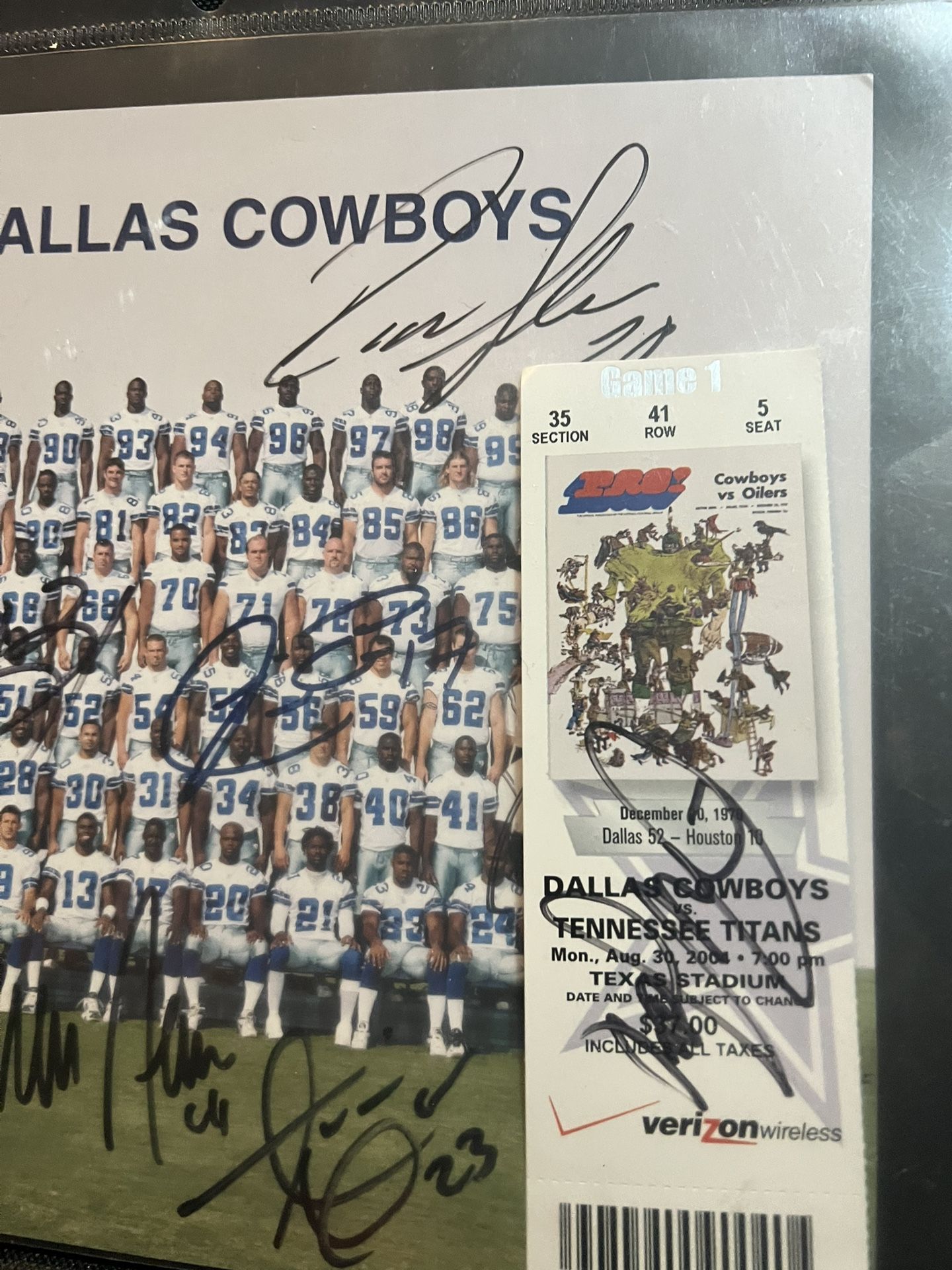 2003 Dallas Cowboys Autograph Team Photo 