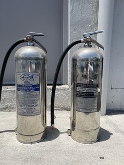 Vintage 70s Water Fire Extinguishers Pair 2X$99