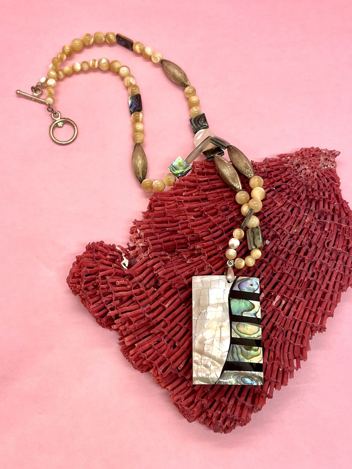 18k Abalone And MOP Necklace