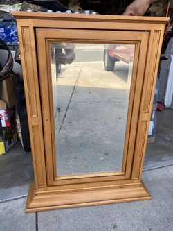 Brand new wood medicine cabinet w mirror