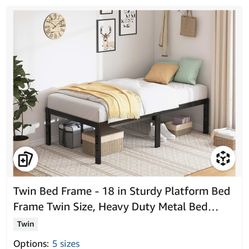 Metal Bed Frame, Twin