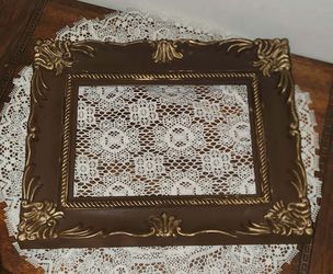 VINTAGE ORNATE BRONZE GOLD 3D VICTORIAN CHUNKY ARR PICTURE FRAME WALL TABLE DECOR