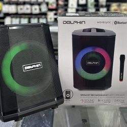  Dolphin 8" Rechargeable Bluetooth Speaker w/ Wireless Mic. !!!Christmas special!!!