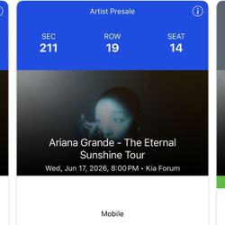 Ariana Grade Tickets LA