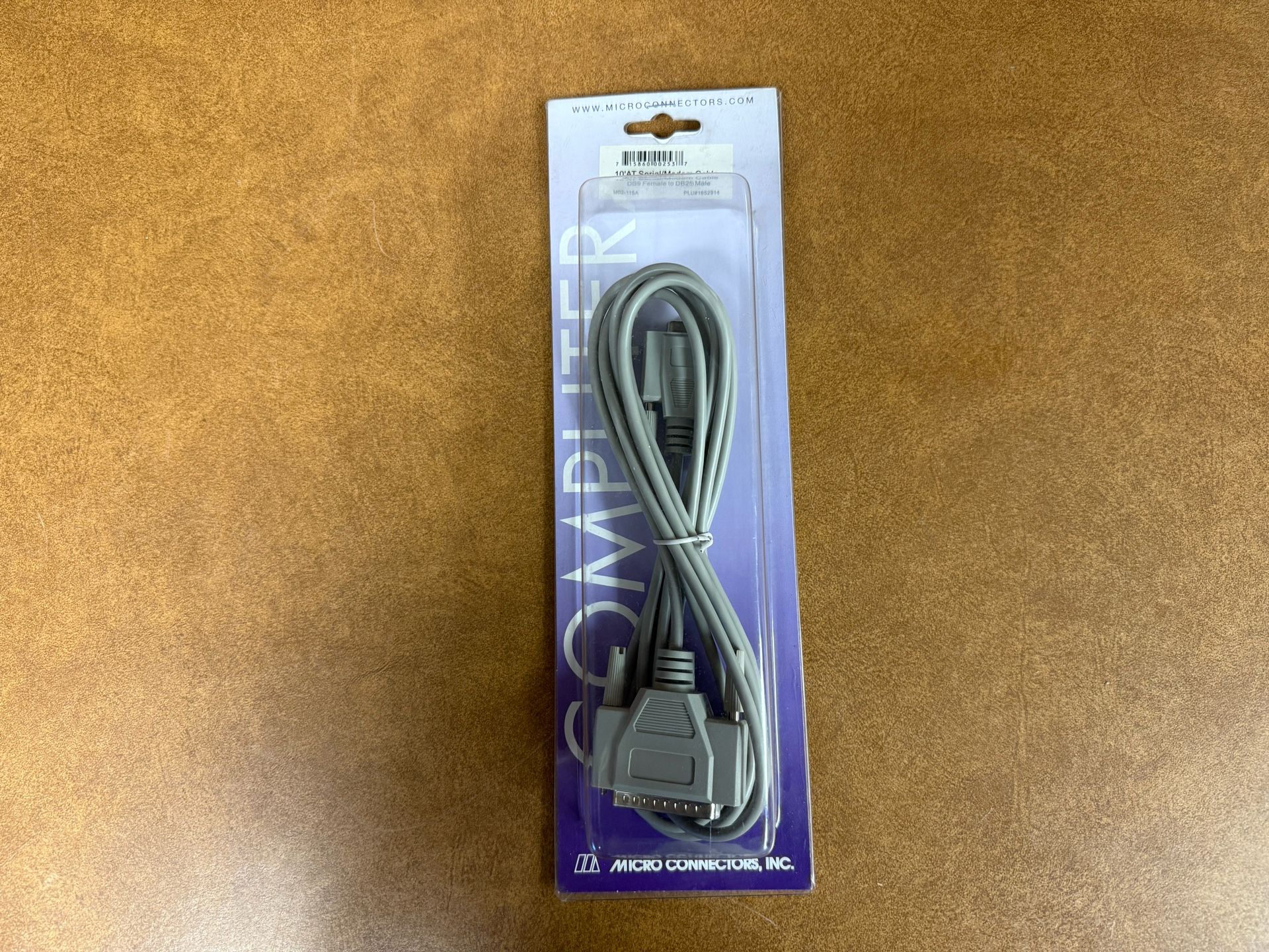 Micro Connectors M02-116A 10' AT Modem Serial Cable (DB9 Female to DB25 Male)