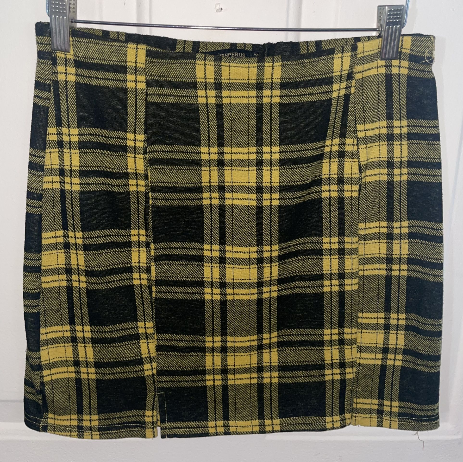 Hesperus Yellow&Black Plaid Skirt