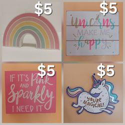 Unicorn Girl's Room Decorations