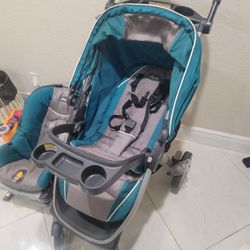 Chicco Folding Baby Stroller And Baby Carrier