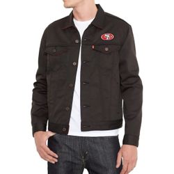 Levi’s San Francisco 49ers Denim Twill Jacket Black Super Bowl LVIII