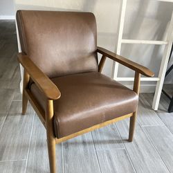 Accent Chair - Faux Leather Armchair