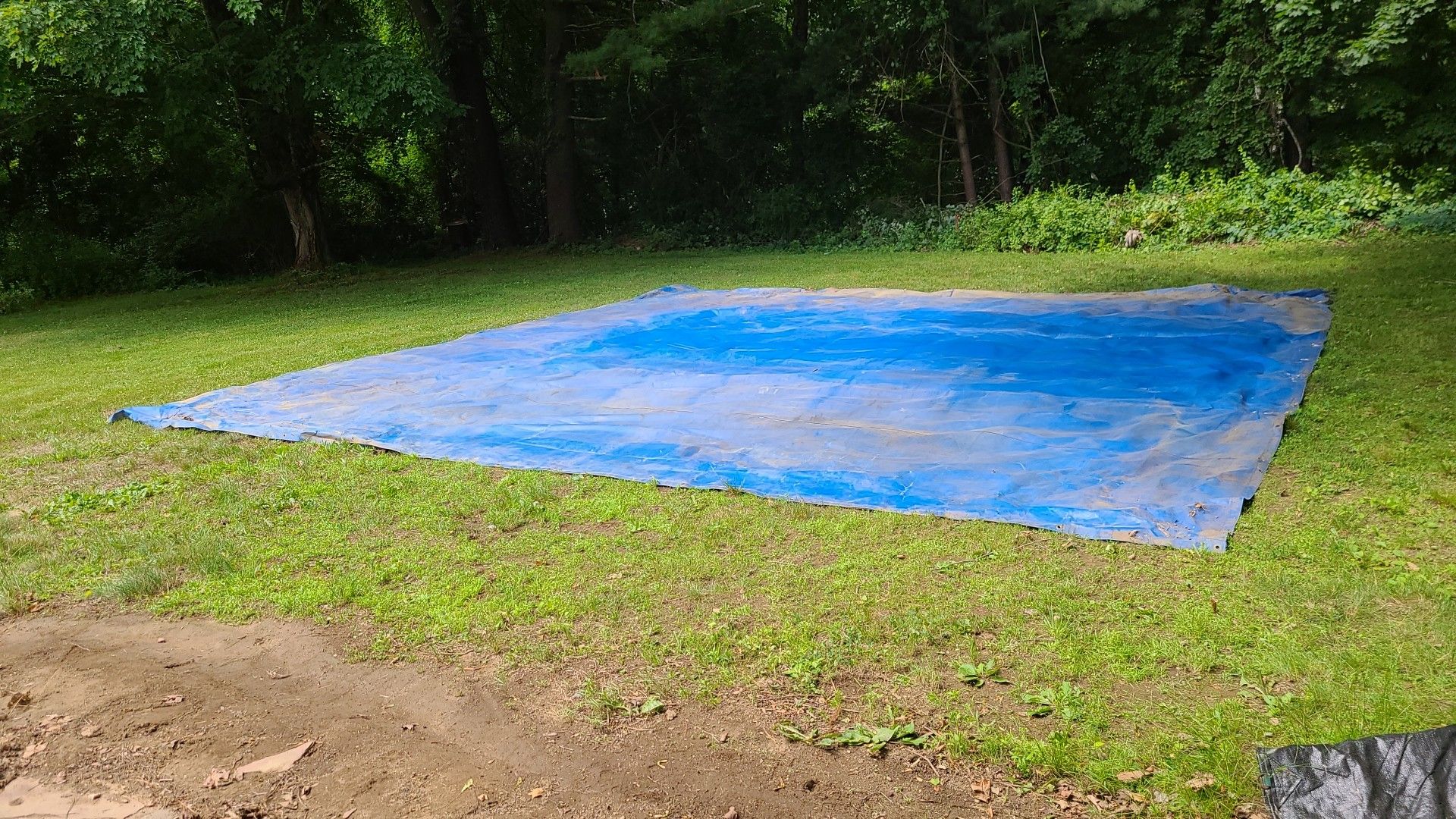 Heavy Rubberized Tarp.