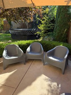 3 Ikea Skarpo Outdoor Tub Chairs