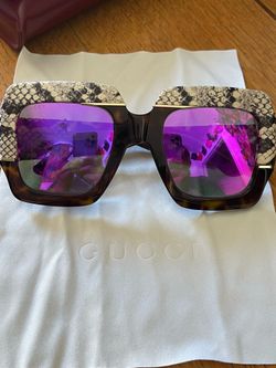 Gucci Snakeskin Print Sunglasses