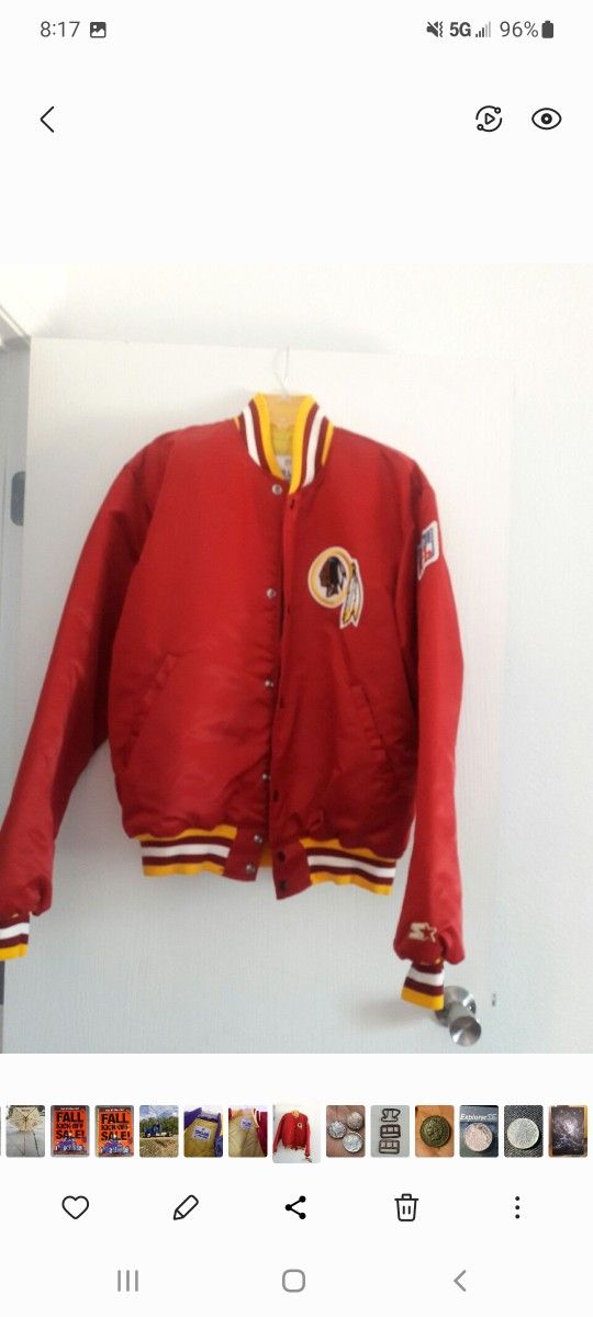 Classic NFL STARTER, Jacket Washington Red Skins.