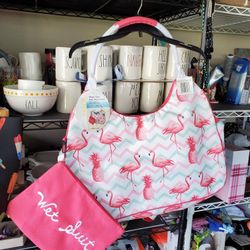 New Large Beach Tote W Pouch