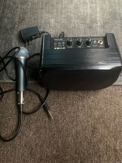 Guitar amp plus mic 20$