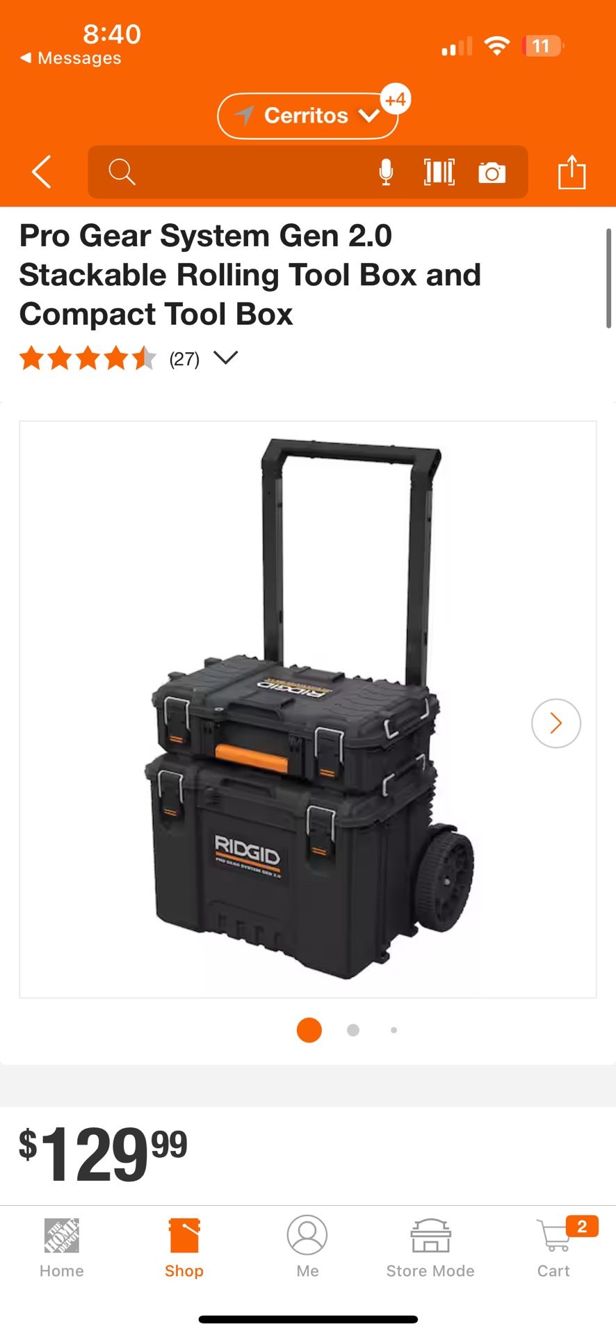 Pro Gear System Gen 2.0 Stackable Rolling Tool Box and Compact Tool Box