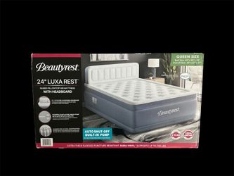 24" Queen Raised Air Mattress with Integrated Headboard