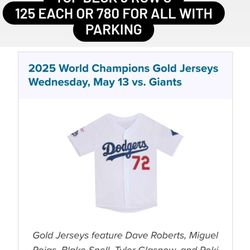 Dodger tickets jersey giveaway