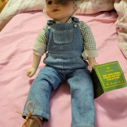 14" John Deere Danbury Mint Johnny Doll Toy Collectible Mint Condition