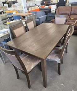 7-Piece Dining Table Set with 6 Chairs