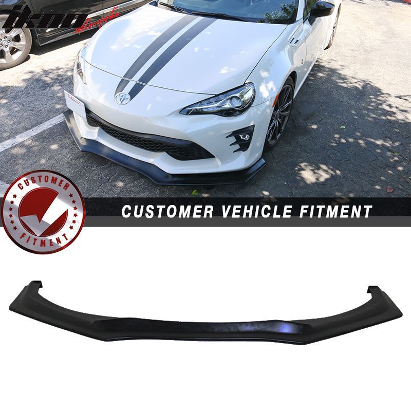 Fits 2017-2020 Toyota 86 GT86 FT86 GT Style Unpainted Black Front Bumper Lip Spoiler Splitter - PU