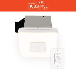Commercial Electric 80/110 CFM Smart Bathroom Fan Bluetooth Speaker