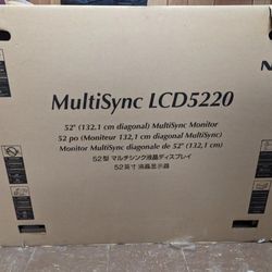 NEC Multisync LCD5520 52" Commercial / Professional Computer/PC/TV Monitor
