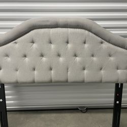 Christopher Knight Home Killian Upholstered Headboard – Full/Queen, Light Gray