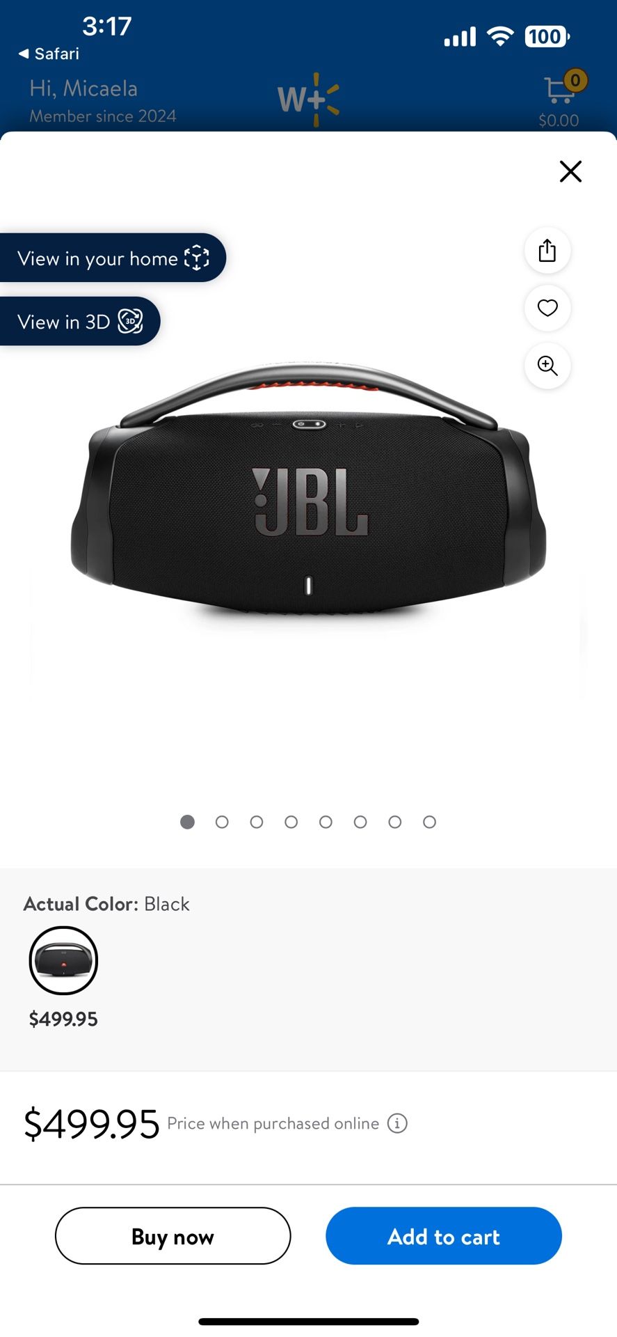 Speaker JBL - Boombox3 Portable Bluetooth Speaker - Black
