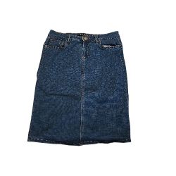 Baccini medium wash midi denim skirt, 10. EUC.