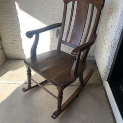 Wooden rocking chair