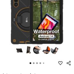 AGM 11 Inch Rugged Tablet, Android 14 GMS Certified Tablet, 16GB RAM 256GB ROM 2TB TF, Octa-Core, 50MP+8MP, 2.4G/5G WiFi, 8000mAh, GPS/Widevine L1/Qua