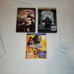 Action Movies The Hobbit, Hercules, and 300