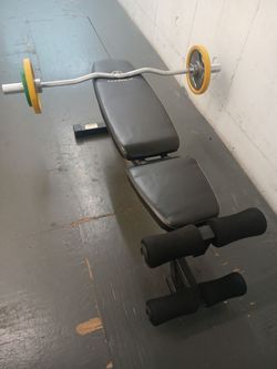Curl Bar with Weider weights