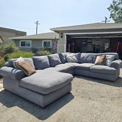 Delivery Available! Gray Sectional Couch Sofa Chaise. 