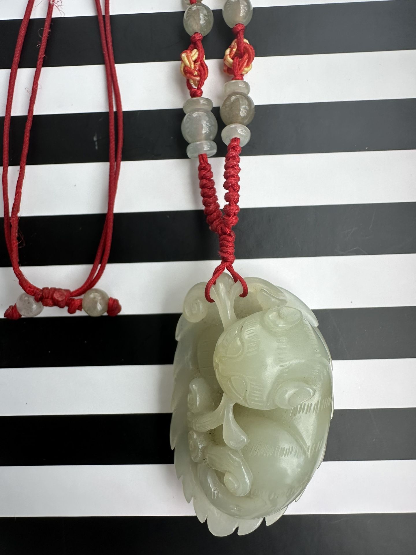 Jade Cat Pendant Necklace