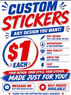 🔴 CUSTOM STICKERS 🔵