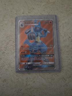 Lucario GX Pokémon Card in Hard Case