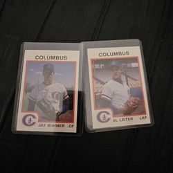 2 Rare Minor League Rookies Mets Jay Buhner Al Leiter