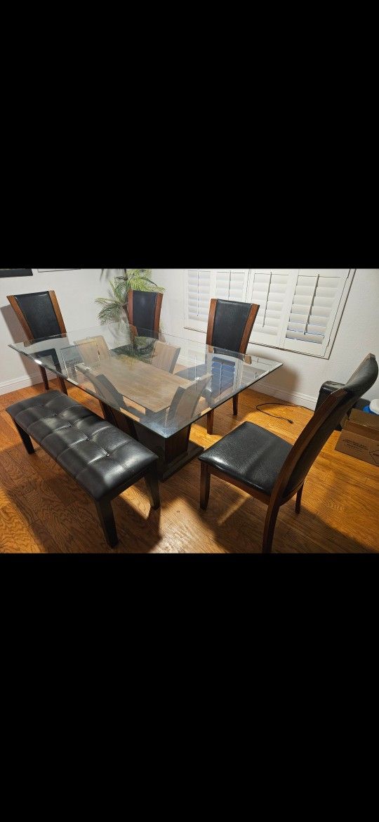 Glass Dining Table Set