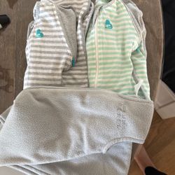 (2) Love To Dream Swaddles And (1) Halo Swaddle