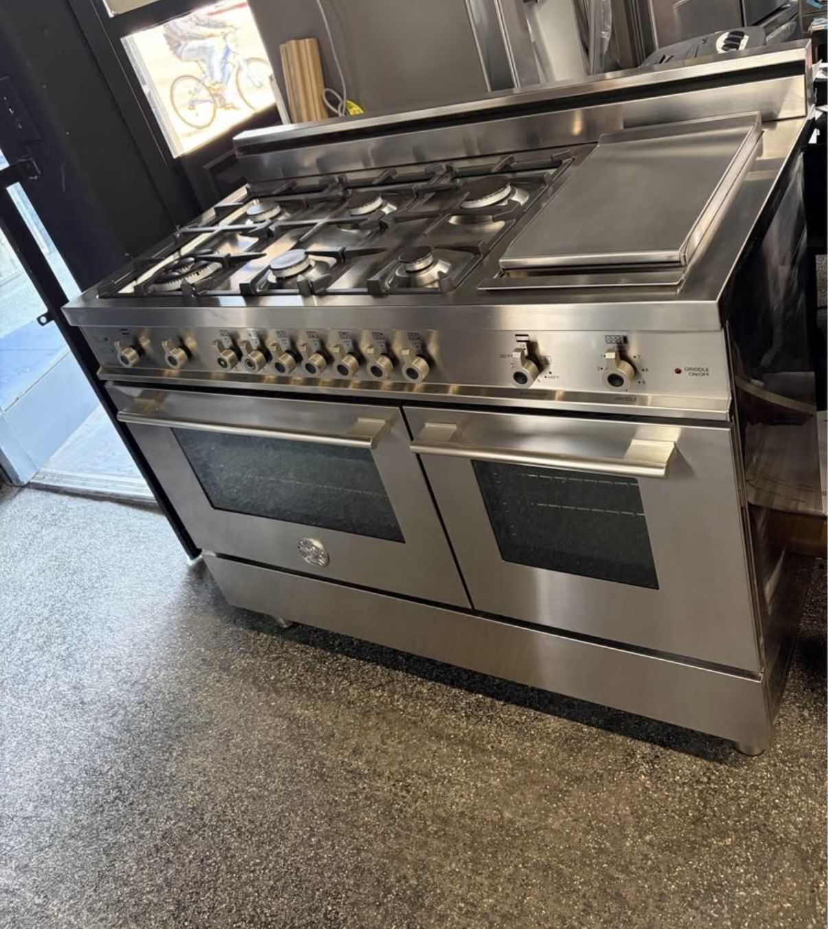 Bertazzoni Stainless Steel 48” Gas Range Stove Griddle Used